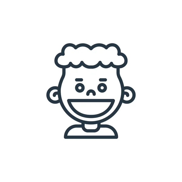 Boy Icon Vector Van Kinderen Avatars Concept Dunne Lijn Illustratie — Stockvector