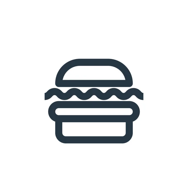 Çevrimiçi Mağaza Kategorilerindeki Hamburger Ikonu Vektörü Hamburgerin Ince Çizgili Çizgisi — Stok Vektör