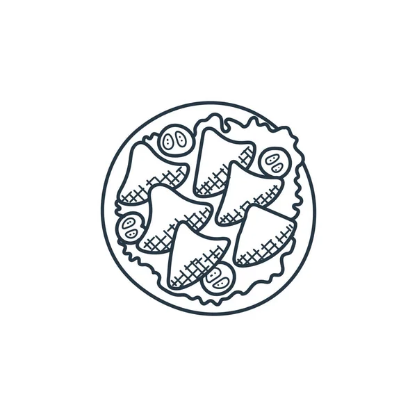 Samosa Icon Vector Food Concept Тонкая Линия Иллюстрации Самозы Редактируемый — стоковый вектор