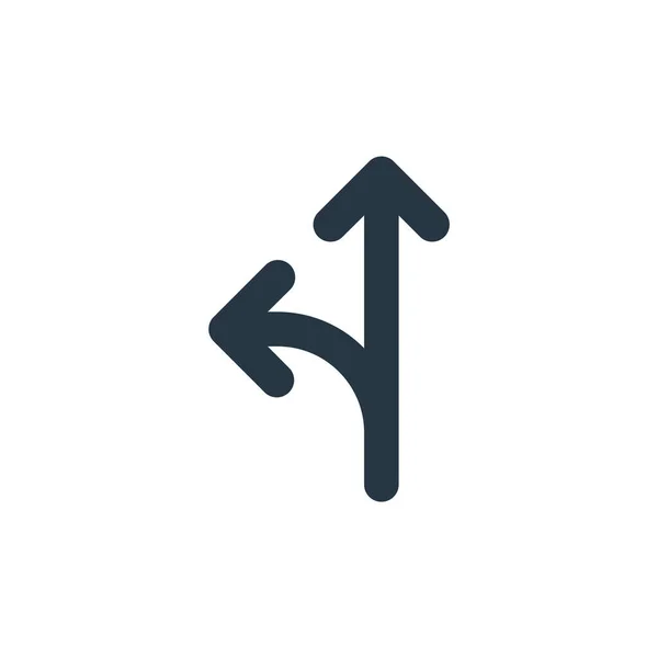Turn Left Icon Vector Arrows Concept Тонкая Линия Иллюстрации Поворота — стоковый вектор