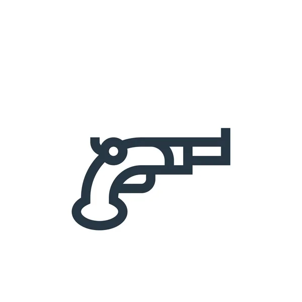 Icône Pistolet Vecteur Concept Mexicain Illustration Ligne Mince Coup Fusil — Image vectorielle