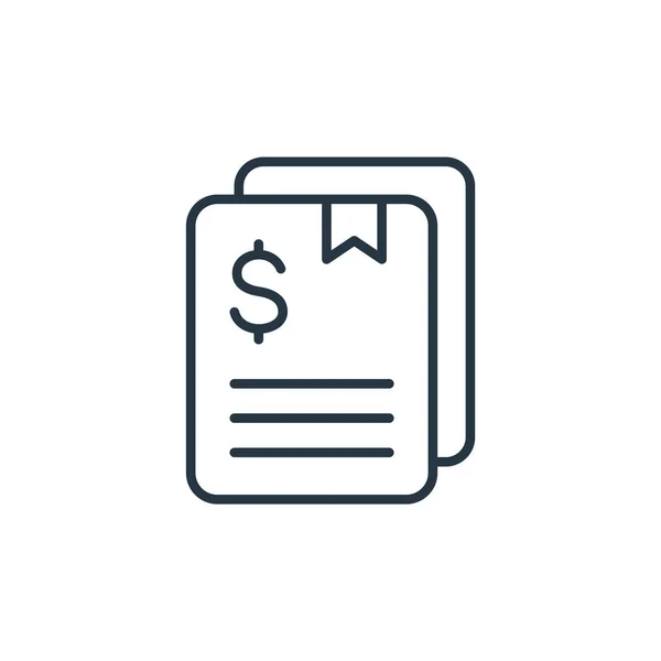 Contract Icon Vector Finance Concept Thin Line Illustration Contract Editable — Stock Vector