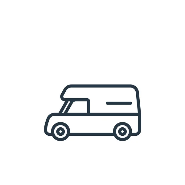 Campervan图标矢量来自车辆概念 可编辑中风的细线图解 用于Web和移动应用程序 印刷媒体的Campervan线性标志 — 图库矢量图片