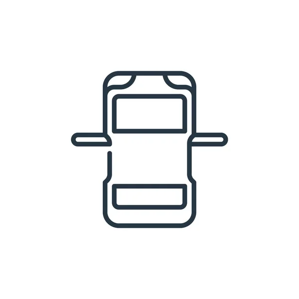 車のエンジンコンセプトの車のアイコンベクトル 車の編集可能なストロークの細い線図 Webやモバイルアプリ 印刷メディアで使用するための車の線形記号 — ストックベクタ