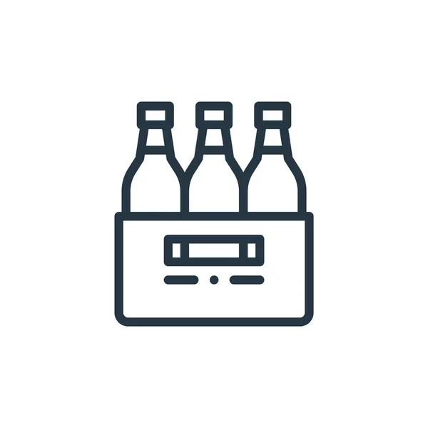 啤酒盒图标矢量来自美国足球的概念 啤酒盒可编辑冲程的细线图解 啤酒盒线形标志 用于网络和移动应用程序 印刷媒体 — 图库矢量图片