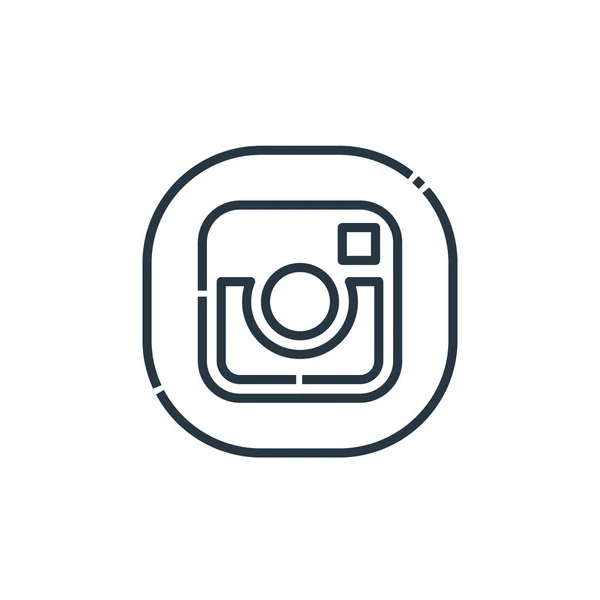 Instagram Icon Vector Social Media Logos Concept Thin Line Illustration — Stock Vector
