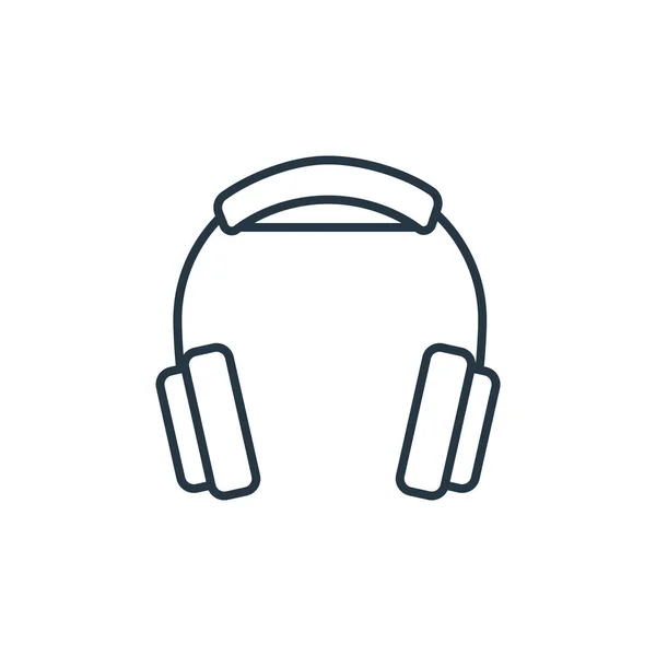 Kopfhörer Symbolvektor Aus Dem Rennkonzept Thin Line Illustration Von Kopfhörern — Stockvektor