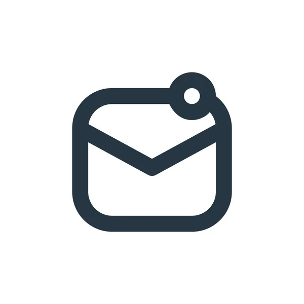 Icône Mail Vecteur Concept Messagerie Illustration Ligne Mince Coup Modifiable — Image vectorielle