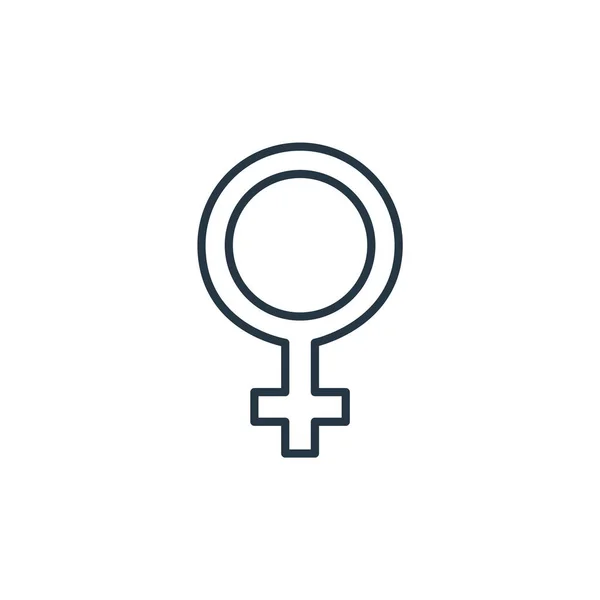 Női Ikon Vektor Női Nap Koncepció Vékony Vonal Illusztrálja Nők — Stock Vector