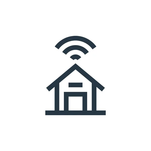 Smart Home Icon Vector Desde Concepto Tecnología Inalámbrica Ilustración Línea — Vector de stock