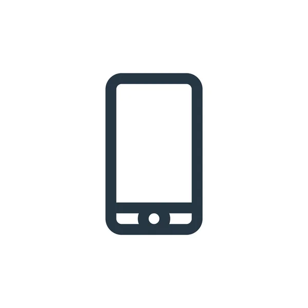 Smartphone Ikona Vektor Line Obchod Kategorie Koncept Tenká Čára Ilustrace — Stockový vektor