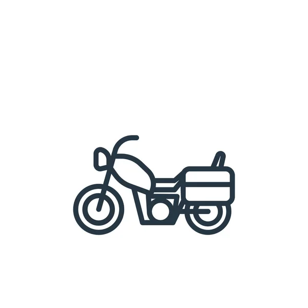 motorcycle icon vector from vehicles concept. Thin line illustration of motorcycle editable stroke. motorcycle linear sign for use on web and mobile apps, logo, print media.