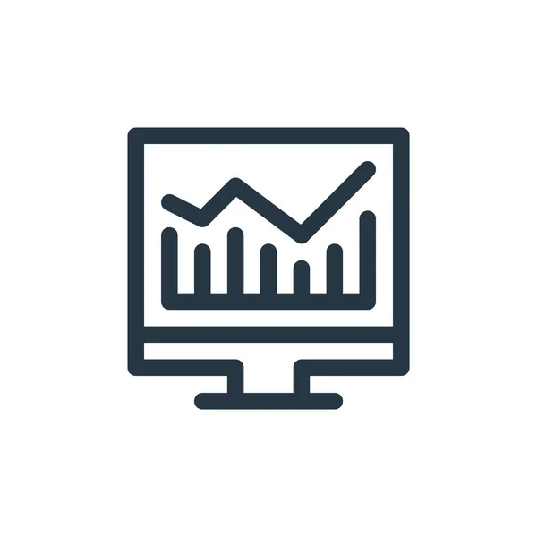 Vetor Ícone Mercado Ações Conceito Investimento Ilustração Fina Linha Curso —  Vetores de Stock