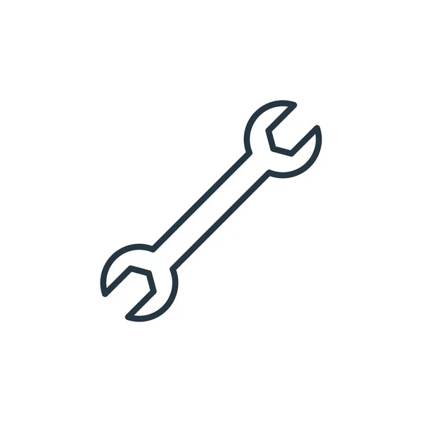 Wrench Icon Vector Labour Day Concept Thin Line Illustration Wrench — Stock Vector