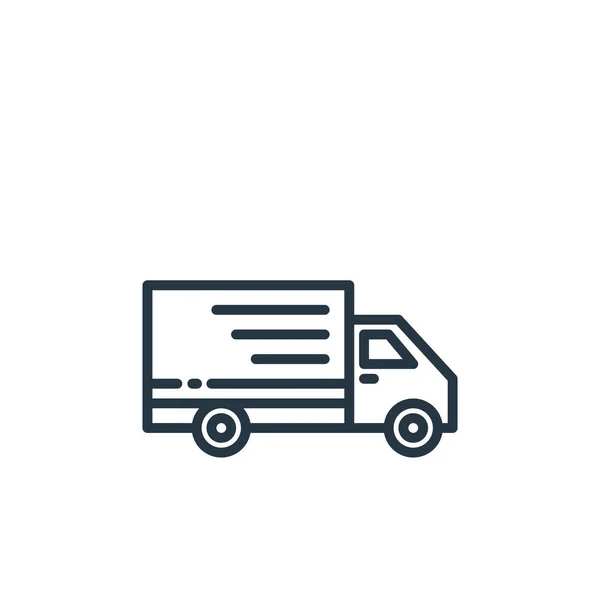 Wektor Ikony Ciężarówki Dostawy Koncepcji Logistyki Wysyłki Cienka Linia Ilustracja — Wektor stockowy