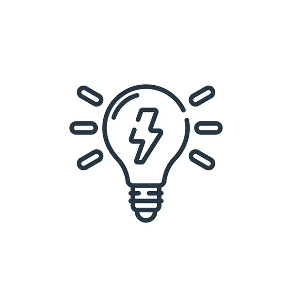 Elektriciteitsicoon Vector Van Het Concept Openbare Diensten Dunne Lijn Illustratie — Stockvector