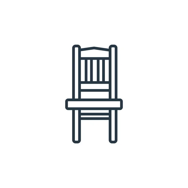 Кресло Иконка Вектор Концепции Мебели Тонкая Линия Иллюстрации Стула Редактируемый — стоковый вектор