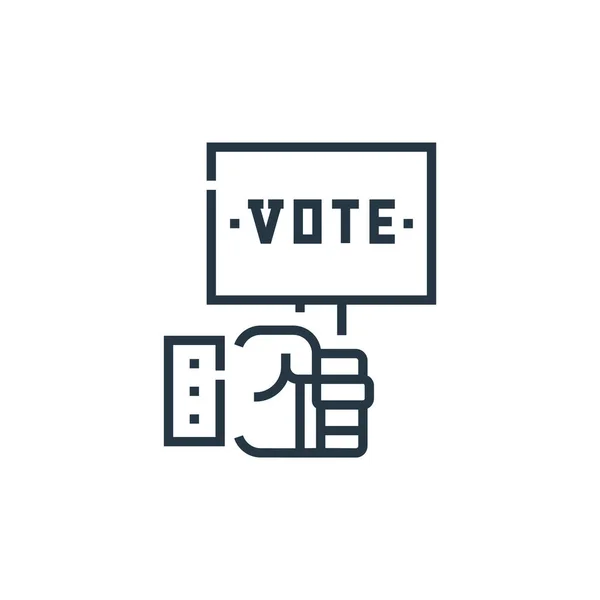 Wahlsymbolvektor Aus Dem Wahlwahlkonzept Dünne Illustration Der Abstimmung Editierbaren Strich — Stockvektor