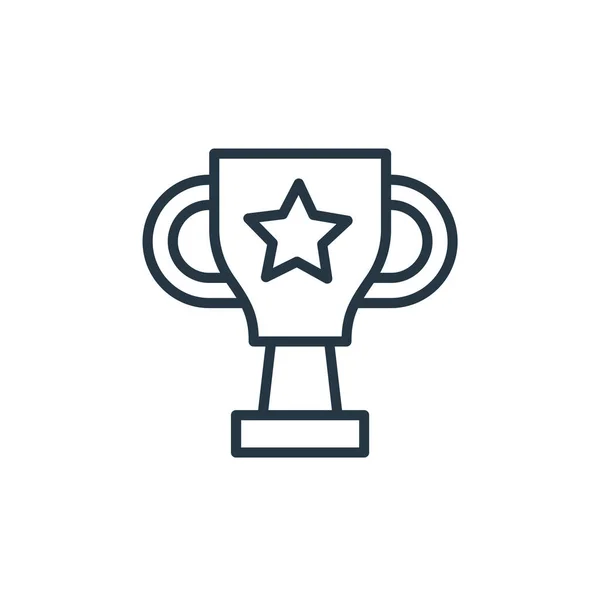 Trophy Icon Vector Startup Development Concept Thin Line Illustration Trophy — Stock Vector