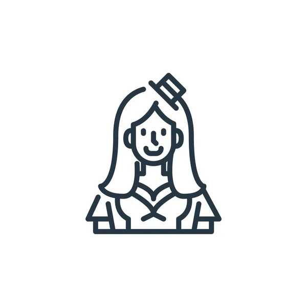 Mädchen Ikone Vektor Aus Patricks Day Konzept Thin Line Illustration — Stockvektor
