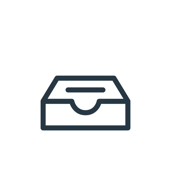 Inbox Icon Vector Miscellaneous Concept Thin Line Illustration Inbox Editable — Stock Vector