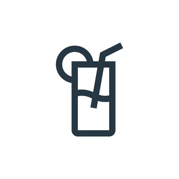 Drinking Glass Icon Vector Restaurant Concept Thin Line Illustration Drinking — Stock Vector