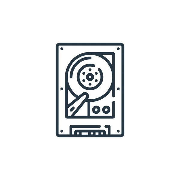 Donanım Konseptinden Sabit Disk Simgesi Vektörü Hard Disk Düzenlenebilir Felcin — Stok Vektör