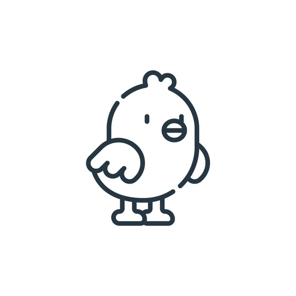 Chick Icon Vector Uit Het Voorjaar Concept Dunne Lijn Illustratie — Stockvector