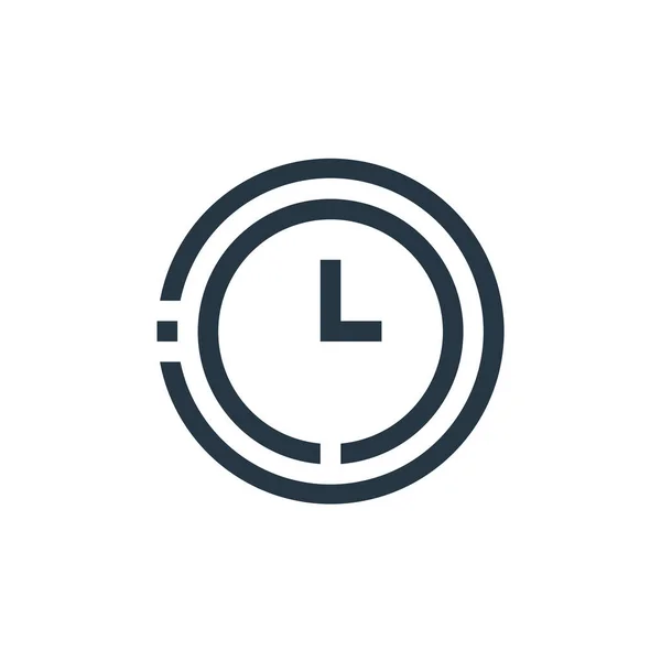 Vetor Ícone Relógio Conceito Comércio Eletrônico Linha Fina Ilustração Relógio —  Vetores de Stock