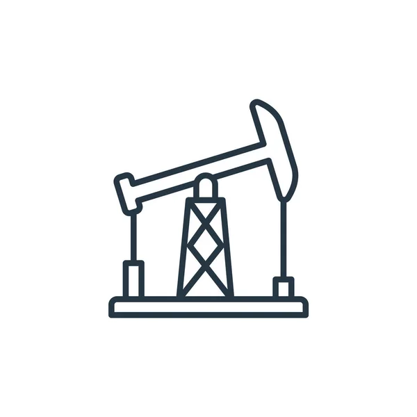 Вектор Добычи Нефти Концепции Нефтяной Промышленности Тонкая Линия Иллюстрация Редактируемого — стоковый вектор