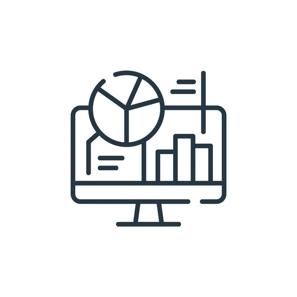 Statistica Icona Vettore Dal Concetto Apprendimento Digitale Illustrazione Linea Sottile — Vettoriale Stock