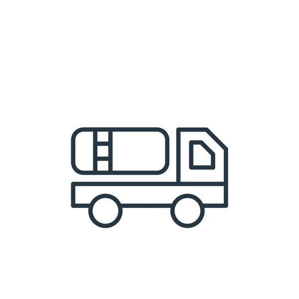 Іконка Танкової Вантажівки Вектор Концепції Нафтової Промисловості Тонка Лінія Ілюстрації — стоковий вектор