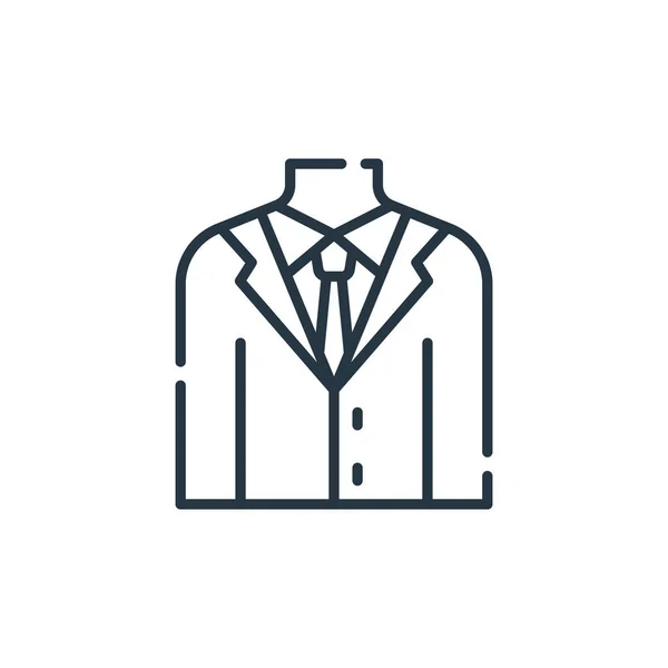 Traje Icono Vector Concepto Oficina Ilustración Línea Delgada Del Trazo — Vector de stock