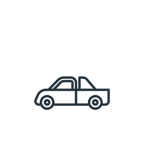 Pickup Vector Icono Concepto Vehículos Ilustración Línea Delgada Del Trazo — Vector de stock