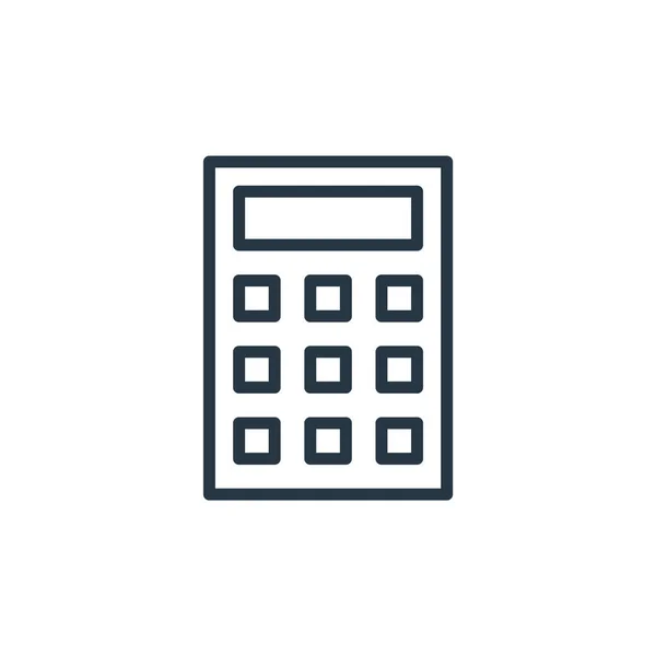 Calculator Icon Vector Office Concept Thin Line Illustration Calculator Editable — Stock Vector