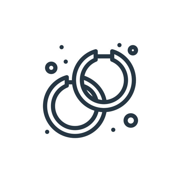 earring icon vector from jewellery concept. Thin line illustration of earring editable stroke. earring linear sign for use on web and mobile apps, logo, print media.