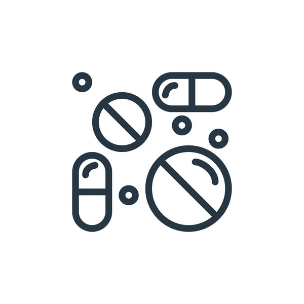 Medikamente Symbolvektor Aus Medizinischem Konzept Dünne Abbildung Von Medikamenten Editierbaren — Stockvektor