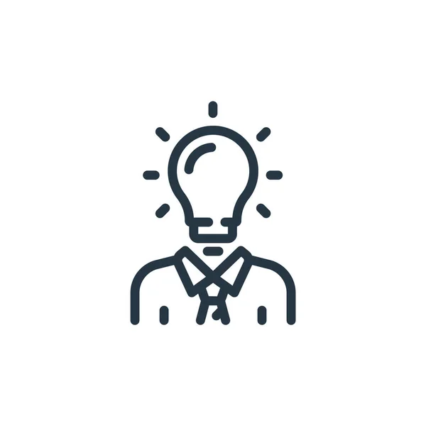 Idea Icon Vector Business Concept Thin Line Illustration Idea Editable — Stock Vector