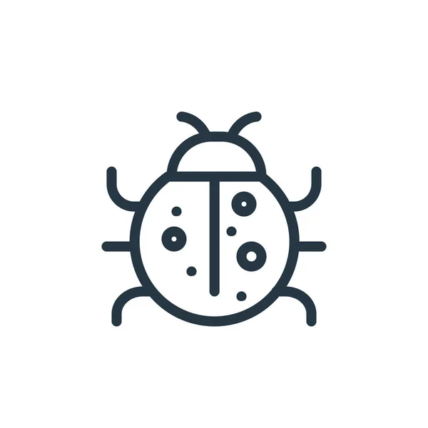 Ladybug Icon Vector Spring Concept Thin Line Illustration Ladybug Editable — Stock Vector