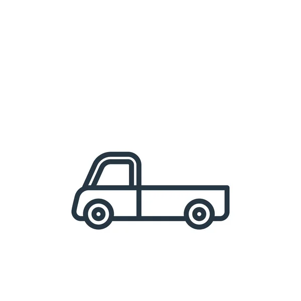 Pickup Vector Icono Concepto Vehículos Ilustración Línea Delgada Del Trazo — Vector de stock