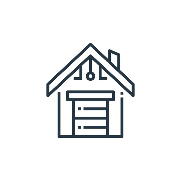 Smart Garage Icon Vector Smart Home Concept Thin Line Illustration — Stock Vector