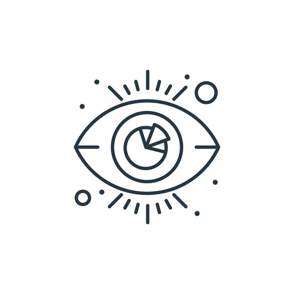 Іконка Очей Вектор Концепції Цифрового Маркетингу Тонка Лінія Ілюстрації Інсульту — стоковий вектор