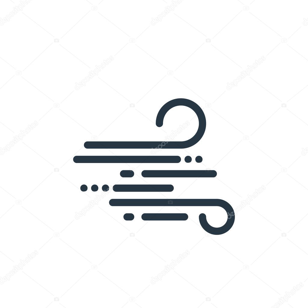 blow icon vector from spring concept. Thin line illustration of blow editable stroke. blow linear sign for use on web and mobile apps, logo, print media.