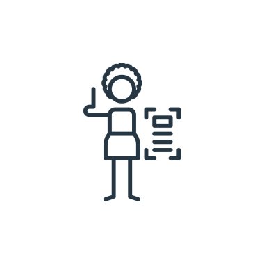 Grafik tasarım konseptinden grafik tasarım ikonu vektörü. Grafik tasarımcısının düzenlenebilir vuruşunun ince çizgisi. Web ve mobil uygulamalarda kullanmak için grafik tasarımcı doğrusal işareti, logo, yazdırma ortamı.