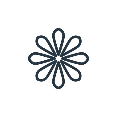 Çiçek konseptinden çiçek ikonu vektörü. Çiçek düzenlenebilir felcin ince bir çizgisi. Web ve mobil uygulamalarda kullanım için çiçek doğrusal işareti, logo, yazdırma ortamı.