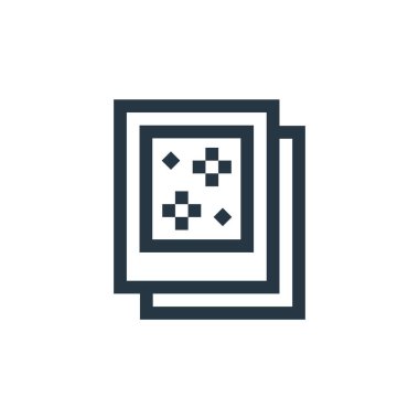 Kutlama konseptinden fotoğraf ikonu vektörü. Düzenlenebilir fotoğrafların ince çizgisi. Web ve mobil uygulamalarda kullanmak için fotoğraf doğrusal işareti, logo, yazdırma ortamı.