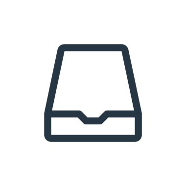 kullanıcı arayüzü kavramından depolama simgesi vektörü. Düzenlenebilir felcin ince bir çizgisi. Web ve mobil uygulamalarda kullanmak için depolama doğrusal işareti, logo, yazdırma ortamı.