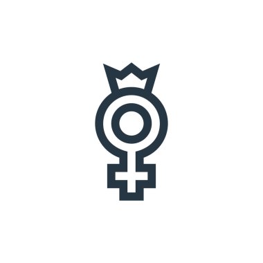 Anneler Günü konseptinden kadınlar günü ikon vektörü. Düzenlenebilir kadın felcinin ince bir çizgisi. Web ve mobil uygulamalar, logo ve yazdırma ortamlarında kullanım için kadınlar günü doğrusal işareti.