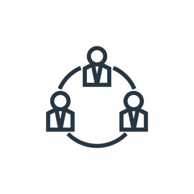 İş konseptindeki ikon vektörüyle tanışmak. Düzenlenebilir felçle tanışmanın ince çizgisi. Web ve mobil uygulamalar, logo ve yazdırma ortamlarında kullanım için doğrusal işaretle buluş.