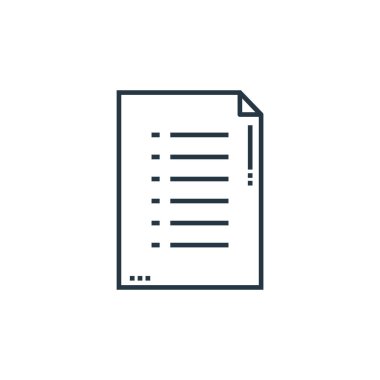 okul konseptinden belge ikonu vektörü. Düzenlenebilir felcin ince çizgisi. Web ve mobil uygulamalarda kullanmak için doküman doğrusal imzası, logo, yazdırma ortamı.